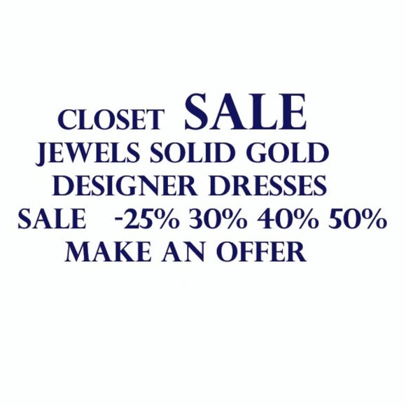 Other - SALE Designer Dresses High End Jewels